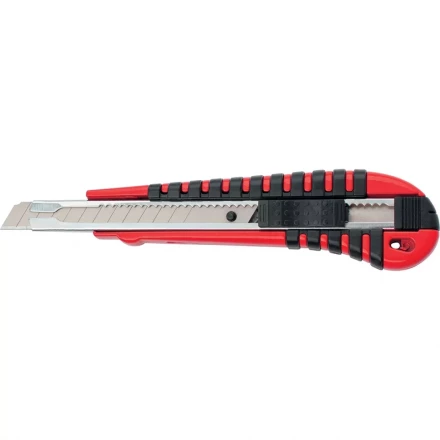 Нож 9мм выдвижное лезвие металлическая направляющая эргономичная двухкомпонентная рукоятка вес 90 грамм MATRIX 78937 купить в Ноябрьске