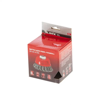 Щетка для УШМ 65 мм М14 &quot;чашка&quot; крученая проволока 0,35 мм MTX 74613 купить в Ноябрьске