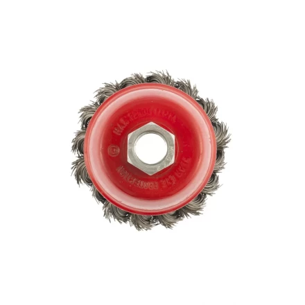 Щетка для УШМ 65 мм М14 &quot;чашка&quot; крученая проволока 0,35 мм MTX 74613 купить в Ноябрьске