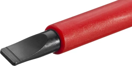 Отвертка KRAFTOOL, высоковольтная, Cr-Mo-V стержень, двухкомпонент. маслобензостойкая рукоятка, SL, 8,0х175мм 250083-8.0-175 купить в Ноябрьске