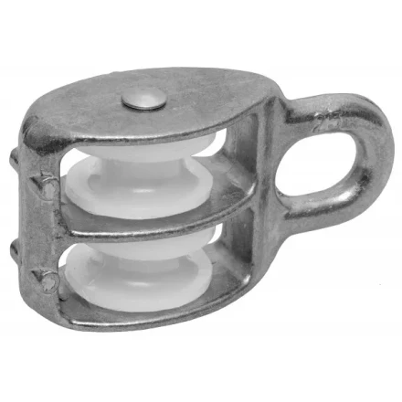 Блок ЗУБР двойной, оцинкованный, нейлоновый шкив, 6x20мм, 1 шт 4-304596-20 купить в Ноябрьске