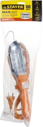 Светильник переносной с выключателем, 5м, 60 Вт/220 В, STAYER 56061 купить в Ноябрьске