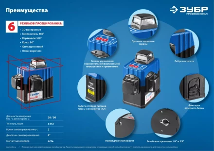 Нивелиры лазерные Крест-3D 360 3 перпендикулярные плоскости серия ПРОФЕССИОНАЛ купить в Ноябрьске