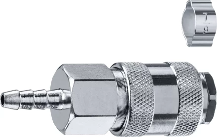 ЗУБР штуцер елочка, 6 мм - рапид муфта, переходник с обжимным хомутом, Профессионал (64917-06) купить в Ноябрьске