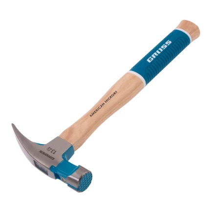 Молоток-гвоздодер GROSS 10413, 380 г, угол 75, магнит, обрезиненная рукоятка American Hickory купить в Ноябрьске