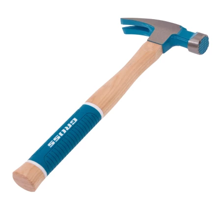 Молоток-гвоздодер GROSS 10413, 380 г, угол 75, магнит, обрезиненная рукоятка American Hickory купить в Ноябрьске