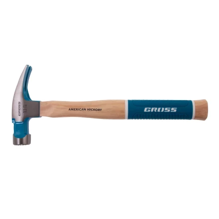 Молоток-гвоздодер GROSS 10413, 380 г, угол 75, магнит, обрезиненная рукоятка American Hickory купить в Ноябрьске