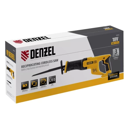 Пила сабельная аккумуляторная CRC-115-0,  18В Li-Ion Denzel 28466 купить в Ноябрьске