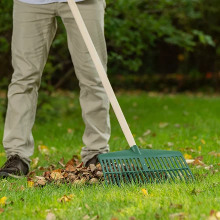 Грабли веерные пластиковые Сибртех, 420 мм, 22 плоских зуба, без черенка, Россия, 617055 купить в Ноябрьске