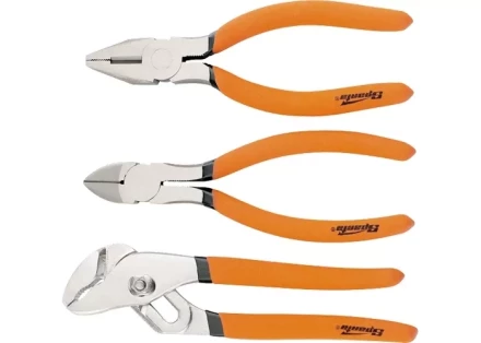 Набор губцевого инструмента из 3-х предметов №2 плоскогубцы, бокорезы, клещи переставные SPARTA 13545 купить в Ноябрьске