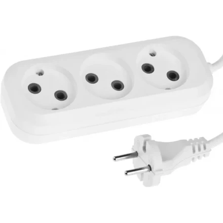 Удлинитель СИБИН электрический, ПВС сечение 0,75кв мм, 3 гнезда, макс мощн 1300Вт, 5м 55031-5 купить в Ноябрьске