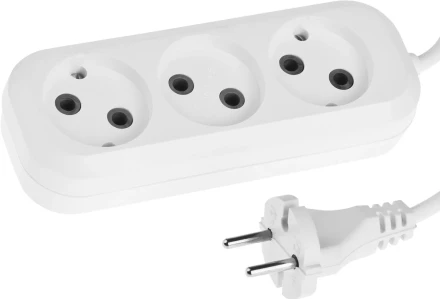 Удлинитель СИБИН электрический, ПВС сечение 0,75кв мм, 3 гнезда, макс мощн 1300Вт, 5м 55031-5 купить в Ноябрьске