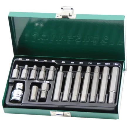 Набор вставок-бит шестигранных 30-75мм  4-12мм 15 предметов Jonnesway S29H4115S 47396 купить в Ноябрьске