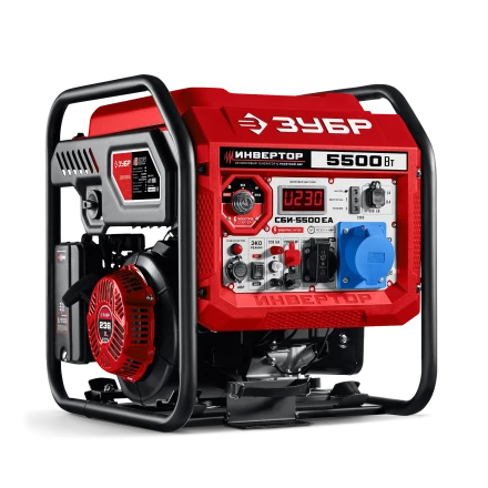 ЗУБР 5500 Вт, инверторный генератор с электростартером и розеткой АВР (СБИ-5500ЕА) купить в Ноябрьске