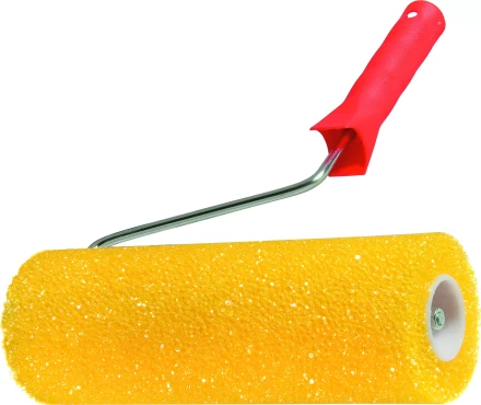 Валик &quot;СТРУКТУРНЫЙ&quot; поролоновый с ручкой &quot;шероховатый&quot; 230 мм D - 80 мм  MATRIX 80221 купить в Ноябрьске