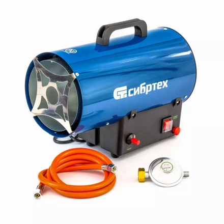 Газовая тепловая пушка СТГ-10, 10 кВт, 300 м3/ч, пропан-бутан Сибртех 96451 купить в Ноябрьске