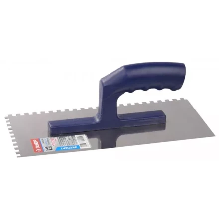 Гладилка ЗУБР нержавеющая с пластиковой ручкой, зубчатая, 6х6мм 0804-06 купить в Ноябрьске