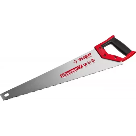 Ножовка универсальная (пила) ЗУБР МОЛНИЯ-7 500 мм, 7 TPI, закалка, рез вдоль и поперек волокон, для средних заготовок, фанеры, ДСП, МДФ 1537-50_z01 купить в Ноябрьске