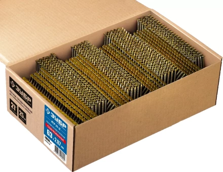 ЗУБР SN21 63 х 2.87 мм, реечные гвозди рифленые оцинкованные, 3000 шт (305393-63) купить в Ноябрьске