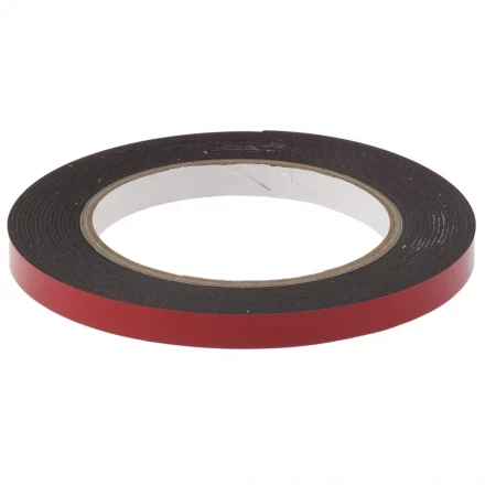 Лента клейкая на вспененной основе двусторонняя черная усиленная 9 мм х 5 метров MATRIX 89082 купить в Ноябрьске