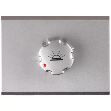 Диммер СВЕТОЗАР "ЭФФЕКТ" без вставки и рамки, цвет светло-серый металлик, 60-500Вт SV-54442-SM купить в Ноябрьске