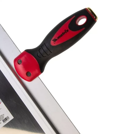 Шпатель фасадный из нержавеющей стали, 350 мм, двухкомпонентная ручка, широкое полотно Matrix 85539 купить в Ноябрьске