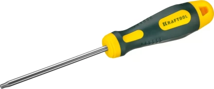 Отвертка KRAFTOOL, Cr-Mo-V сталь, двухкомпонентная противоскользящая рукоятка, TORX Hole, №25x100мм 250077-25-100 купить в Ноябрьске