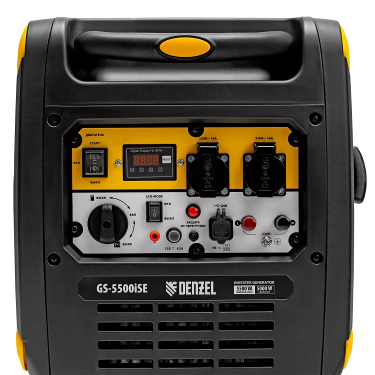 Генератор инверторный Denzel GS-5500iSE, 5,5 кВт, 230 В, закрытый корпус,электростартер купить в Ноябрьске