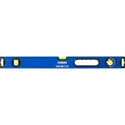 Уровень СИБИН коробчатый усиленный, утолщенный профиль, 2 фрезерованные поверхности, 3 противоударных ампулы (1 поворотная на 360 град), с ручками, 6 34609-060 купить в Ноябрьске