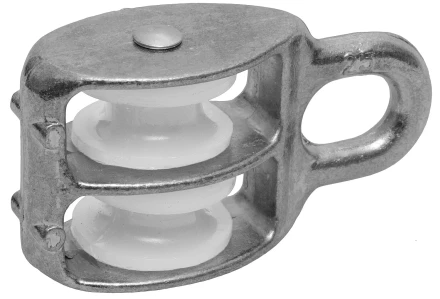 Блок ЗУБР двойной, оцинкованный, нейлоновый шкив, 8x30мм, 1 шт 4-304596-30 купить в Ноябрьске