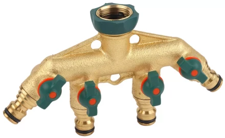 Распределитель RACO &quot;Profi-Plus&quot; четырехканальный, латунный с покрытием TPR, 3/4&quot; 4244-55134D купить в Ноябрьске