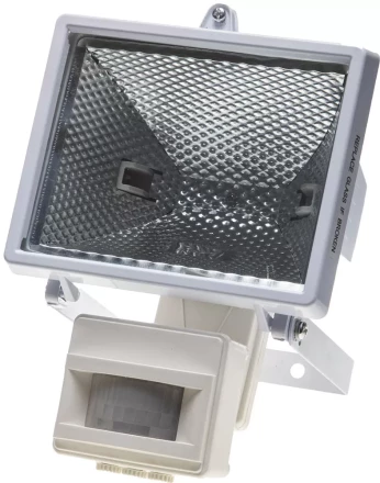 Прожектор галогеновый СВЕТОЗАР с датчиком движения, с дугой крепления под установку, цвет белый, 500Вт SV-57113-W купить в Ноябрьске