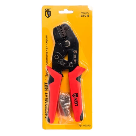 Пресс-клещи КВТ СТС-В с матрицами 0.25–6, 6–16 для опрессовки втулочных наконечников (набор) (85272) купить в Ноябрьске