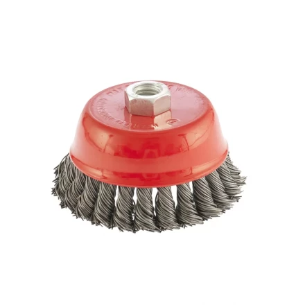 Щетка для УШМ 125 мм М14 &quot;чашка&quot; крученая проволока 0,35 мм MTX 74617 купить в Ноябрьске