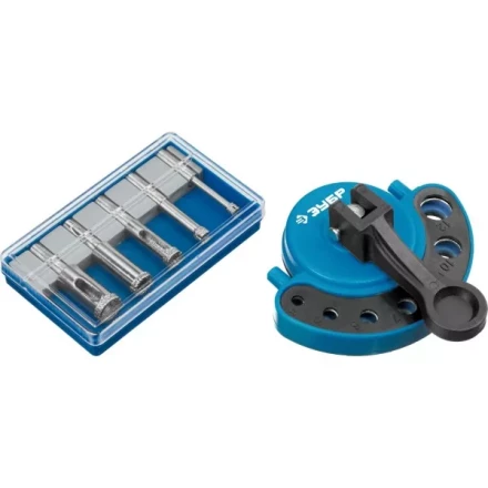 Набор ЗУБР &quot;ПРОФЕССИОНАЛ&quot;: Алмазные трубчатые сверла по керамике с кондуктором, гальваника, зерно 60, d=4/6/8/10/12мм, 6шт 29851-H6 купить в Ноябрьске