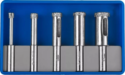 Набор ЗУБР &quot;ПРОФЕССИОНАЛ&quot;: Алмазные трубчатые сверла по керамике с кондуктором, гальваника, зерно 60, d=4/6/8/10/12мм, 6шт 29851-H6 купить в Ноябрьске