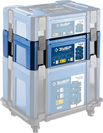 ЗУБР МОДУЛЬ-15, 440 х 310 х 150 мм, (17), размер L, пластиковый ящик для инструментов, Профессионал (38165-15) купить в Ноябрьске