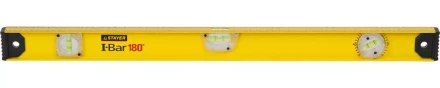 Уровень STAYER &quot;MASTER&quot; &quot;I-Bar&quot; РЕЛЬС двутавровый, 3 противоударных ампулы (1 поворотная на 360 град), линейка, 80см 3470-080_z01 купить в Ноябрьске