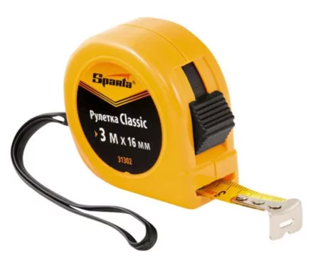 Рулетка 3 м х 13 мм SPARTA пластиковый корпус 31321 купить в Ноябрьске