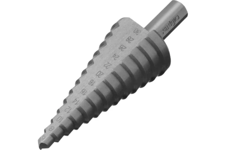 Сверло ступенчатое по металлу Сибртех 723013, 6-8-10-12-14-16-18-20-22-24-26-28-30мм купить в Ноябрьске