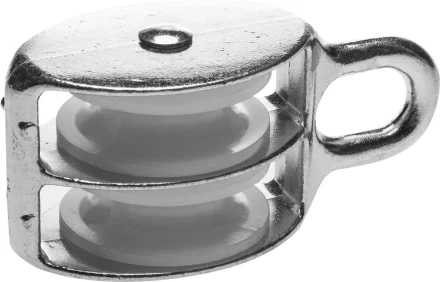 Блок ЗУБР двойной, оцинкованный, нейлоновый шкив, 8x30мм, 4 шт 4-304595-30 купить в Ноябрьске