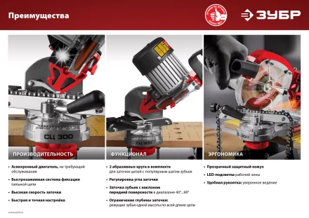 Станок заточной для пильных цепей СЦ-300 серия МАСТЕР купить в Ноябрьске