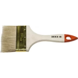 Кисть флейцевая DEXX, деревянная ручка, натуральная щетина, индивидуальная упаковка, 100мм 0100-100_z02