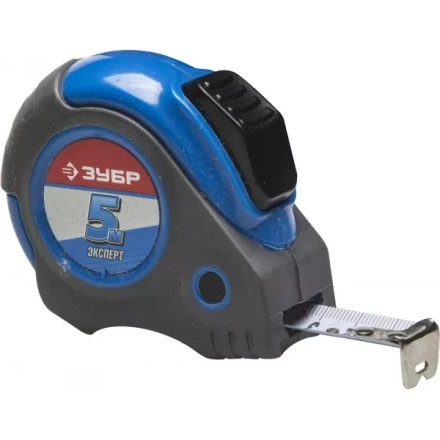 Рулетка ЗУБР &quot;ЭКСПЕРТ&quot;, двухкомпонентный корпус, автостоп, 5м/19мм 34057-05-19_z02 купить в Ноябрьске