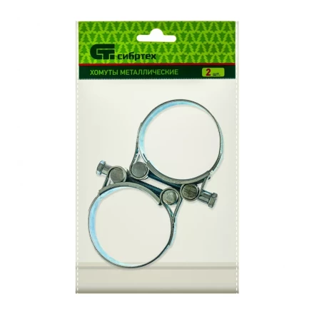 Хомуты металлические силовые 52-55 мм ширина 22 мм шарнирный W1 2 шт Сибртех 47541 купить в Ноябрьске