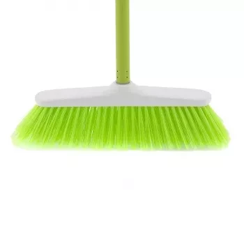 Щетка пластмасовая  для  пола 270 мм &quot;CLASSIC&quot; салат. щетина c черенком 120 см D22мм ELFE 93545 купить в Ноябрьске
