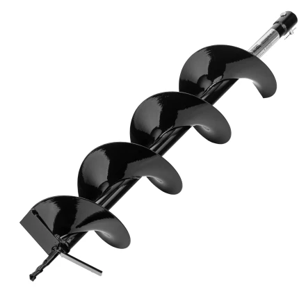 Шнек для грунта E-150, диаметр 150 мм, длина 800 мм,соединение 20 мм, несъемный нож Denzel 56023 купить в Ноябрьске