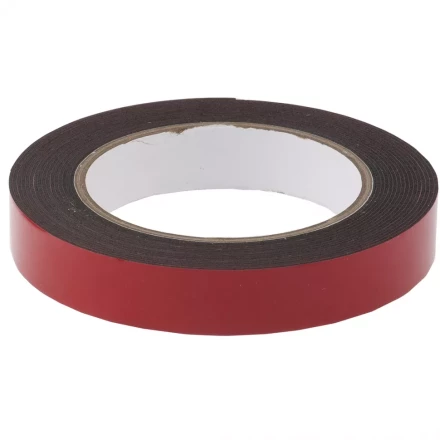 Лента клейкая на вспененной основе двусторонняя черная усиленная 19 мм х 5 метров MATRIX 89084 купить в Ноябрьске