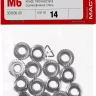 Гайка DIN 6923 с фланцем, M6, 14 шт, кл. пр. 8, оцинкованная, ЗУБР 303636-06 купить в Ноябрьске