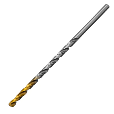 Сверло спиральное по металлу Denzel 4,5 х 126 мм, Р6М5, Golden Tip, удлиненное, 718252